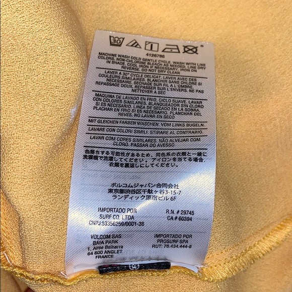 EUC Stone Row by Volcom -Yellow Summer Skater Shift Swing T-Back Racerback Dress - Picture 11 of 12